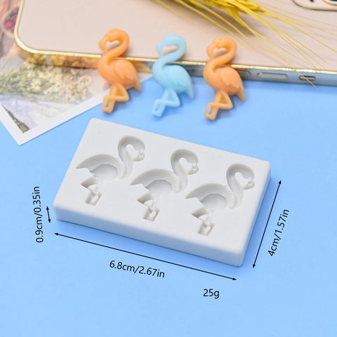Flamingo Siliconen Vorm Voor Taartdecoratie Ijs DIY Handgemaakte Hars Ambacht Voedselveilige Flexibele Bakvorm Desktop Ornament