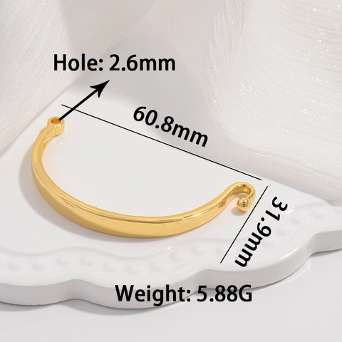 Connettore Per Bracciale A Tubo Curvo In Argento Sterling 925 Forma Ad Arco Accessori Per Gioielli Fai Da Te Per Collane