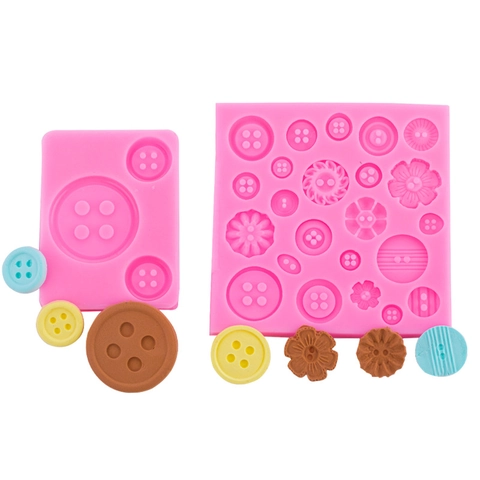 Stampo Silicone Forma Bottone Fondant Cioccolato Caramelle Decorazione Torte Strumenti Fai Da Te Argilla Resina Resistente