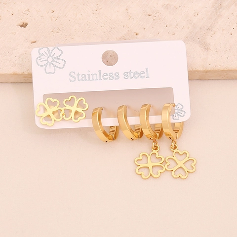 Orecchini In Acciaio Inossidabile Farfalla Cuore Fiore Corona Serpente Stella Forme Geometriche Gioielli Di Moda Per Donne