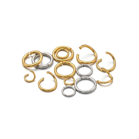 Open Jump Rings Stainless Steel Gold Plated Connectors For DIY Jewelry Making Necklace Bracelet Handmade Findings