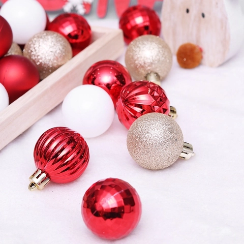 Weihnachtsbaumkugeln Elektroplattiert Glitzer Matt Kunststoff Anhänger Für Weihnachtsbaum Dekoration