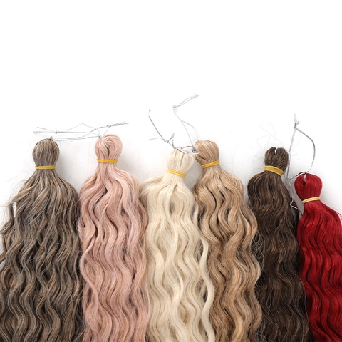 Extensions de Cheveux Synthétiques Crochet Deep Wave Afrique pour Femmes Accessoires de Tressage de Cheveux Bouclés Ombre