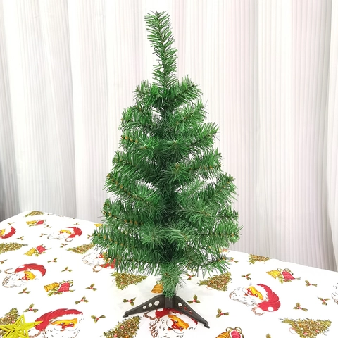 Mini Künstlicher Weihnachtsbaum PVC Tischdeko Festliches Ornament Mit Stern Kugeln Geschenkdeko LED Beleuchtung