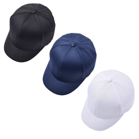 Gorra De Béisbol De Malla Transpirable Hueca Visera Corta Color Sólido Deporte Al Aire Libre Sombrero Sol Ajustable