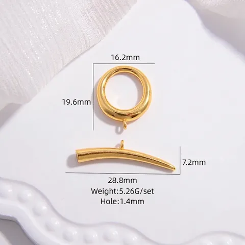 Chiusura A Gancio Rotonda OT Argento Sterling S925 Per Collana Bracciale Creazione Gioielli DIY