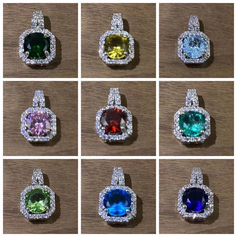 Collana Con Pendente Halo Quadrato In Rame Con Zircone Rotondo Catena Da Clavicola Gioielli Geometrici Eleganti Donna