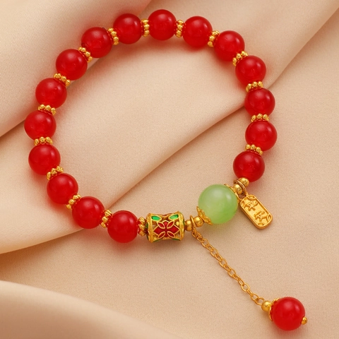 Bracelet Superposé en Alliage Vintage avec Strass et Perles Artificielles pour Femmes Charme Papillon en Pierre Naturelle Colorée Bijoux