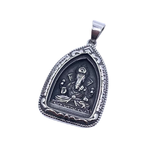 Collana Con Pendente Dio Elefante Ganesha In Acciaio Inossidabile Gioielli Indù Religiosi Vintage Per Uomini Donne