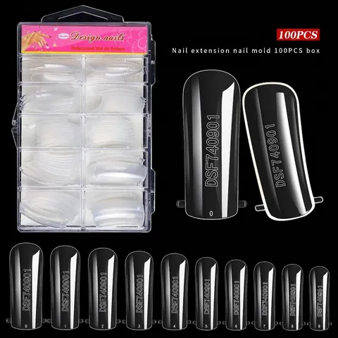 Stampi Estensione Unghie Forme Doppie Plastica Trasparente Strumento Manicure Professionale Per Gel Unghie Poly Salone