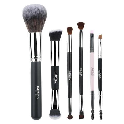 Professional Makeup Brushes Synthetic Fiber Bristles Wood Handle Aluminum Tube For Face Eye Eyebrow Lip Beauty Tools