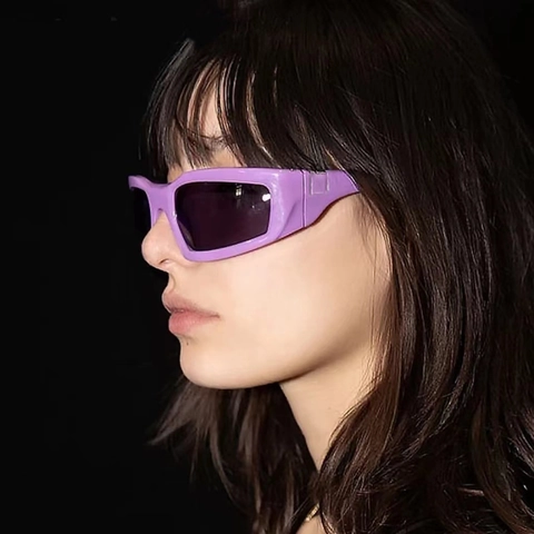Sports Sunglasses PC Frame UV400 Protection Outdoor Cycling Y2K Cyberpunk Future Style Eyewear For Men Women