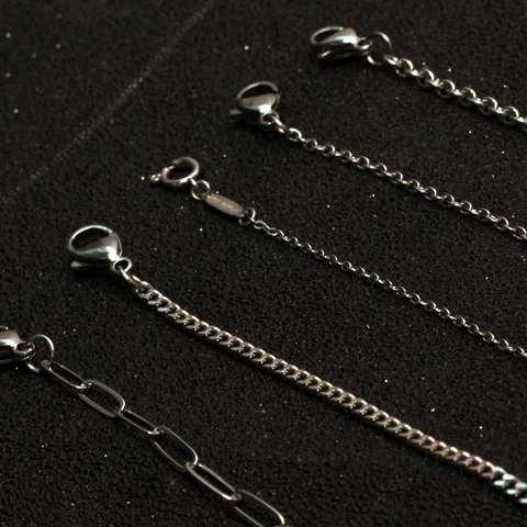 Edelstahl Halskette Kette Für Damen Minimalistisch Nicht Verblassen DIY Schmuck Zubehör Mode Curb Snake Paperclip Kette Geschenk