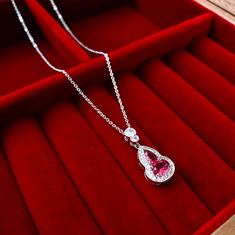 Wu Lou Gourd Anhänger Halskette Kupfer Zirkon Eingelegte Schlüsselbeinkette Eleganter Chinesischer Stil Schmuck Für Damen