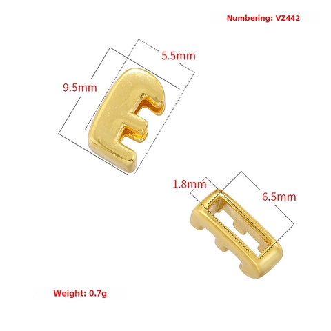 Retro 18K Gold Plated Brass Alphabet Letter Beads For DIY Jewelry Making Necklace Bracelet Charms Balloon Style