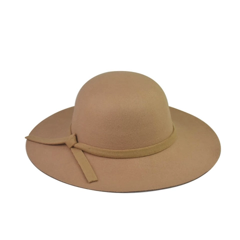Breitkrempiger Filzhut Fedora Wellenkante Schleife Vintage Britischer Stil Sonnenschutz Warm Für Frauen Und Kinder