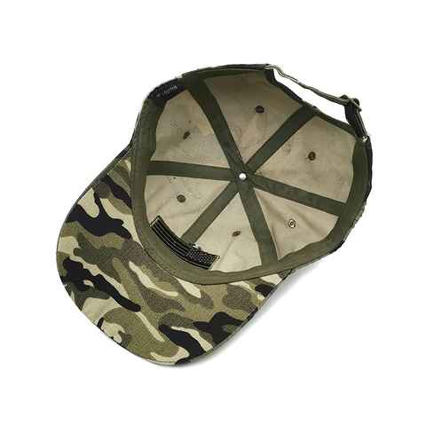 Gorra De Béisbol Táctica 100% Algodón Camuflaje Bordado Bandera EE. UU. Protección Solar Ajustable Para Hombre Outdoor