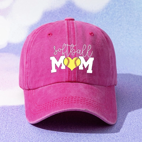 Cappello Da Baseball Softball Mom In Cotone Lavato Cappello Sportivo Vintage Per Donna Protezione Solare Regolabile Outdoor