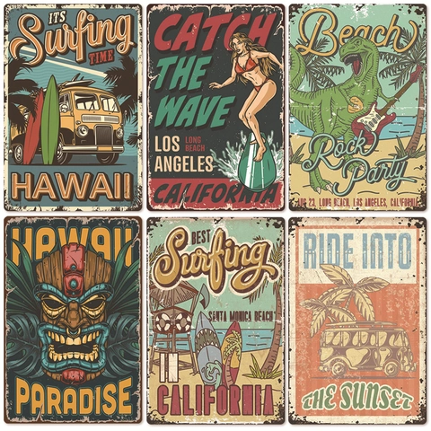 Vacation Beach Printing Letter Iron Mural Wall Art