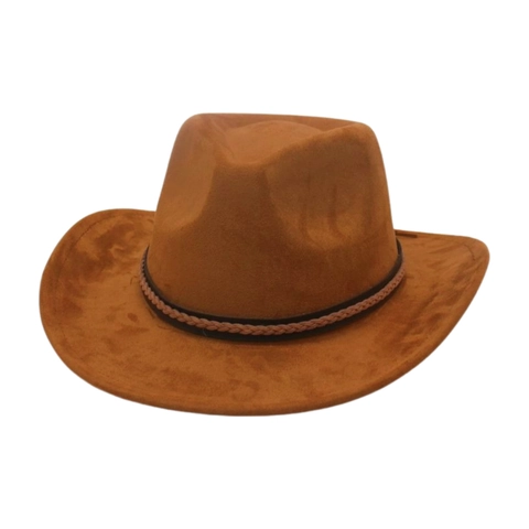 Cappello Da Cowboy Western Vintage Per Donna Uomo Ecopelle Fedora A Tesa Larga Con Fascia In Corda Intrecciata