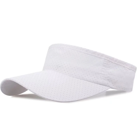 Visera De Sol De Techo Vacío Gorra Transpirable De Algodón De Malla Secado Rápido Sombrero Deportivo Al Aire Libre Ajustable