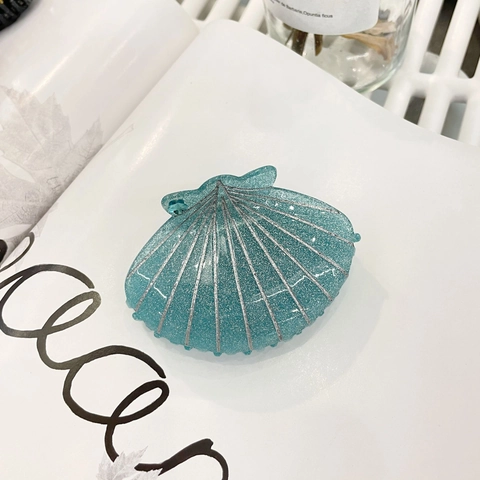 Pinza de Pelo de Concha Minimalista Para Mujer Acrílico Diamantes de Imitación Purpurina Estilo Oceánico Accesorios Para El Cabello