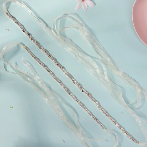 Hochzeits Strass Stirnband Und Taillenkette Band Doppelreihiges Kristall Hochzeitshaarband Gürtel Für Damen