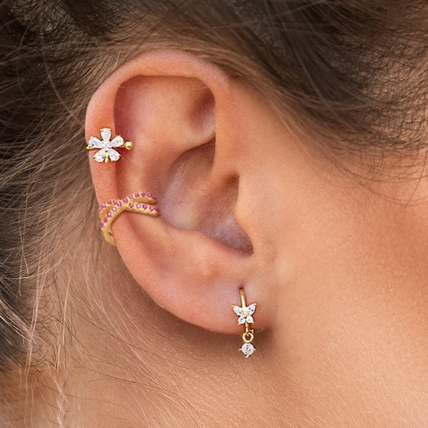 925 Sterling Silber Ohrmanschette Überkreuztes Doppellagiges Zirkonia Clip On Ohrringe Für Ohren Ohne Löcher Trendiger Schmuck