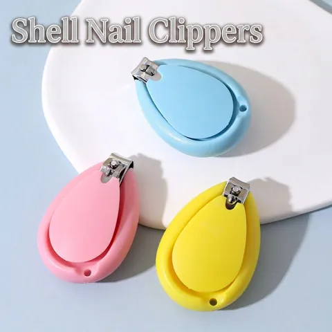 Baby Nail Clippers Safe Rounded Edge Carbon Steel PP Portable Shell Shape For Newborns Infants Toddlers