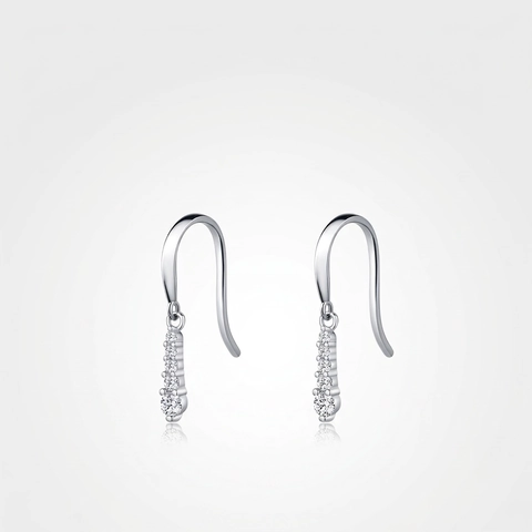 Water Drop Moissanite Hook Earrings With 925 Sterling Silver Earring Post D Color VVS1 Elegant Dangle For Women Fashion
