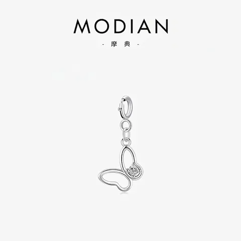 Schmetterling Anhänger 925 Sterling Silber Hohl 3D Flügel Zirkon Zierlicher Charm Für DIY Schmuckherstellung Damen