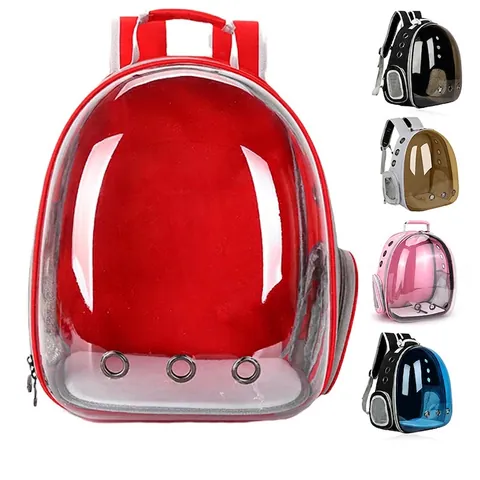 Space Capsule Pet Carrier Backpack Transparent Astronaut Cat Bag Breathable Oxford PC Outdoor Travel For Small Dogs