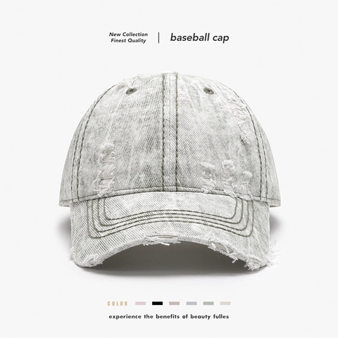 Gorra De Béisbol Desgastada Algodón Lavado Roto Retro Ajustable Protección Solar Sombrero Deporte Aire Libre Unisex