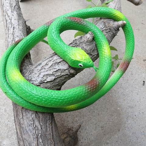 Realistic Toy Snake Soft Rubber Simulation Cobra Prank Props For Halloween Party Garden Decor Scaring Birds Novelty