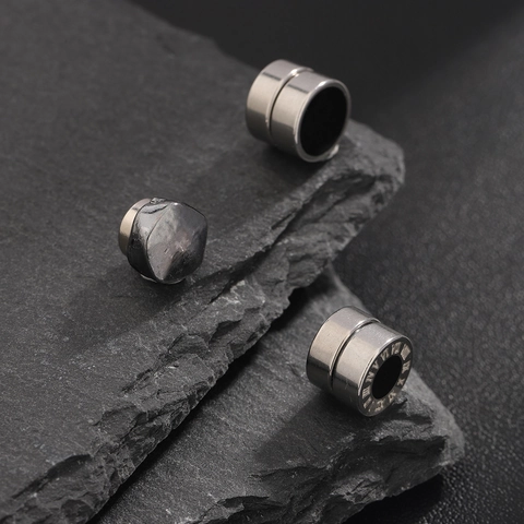 Pendientes Magnéticos Minimalistas Acero De Titanio Sin Perforación Geométricos Números Romanos Joyas Para Hombre Mujer