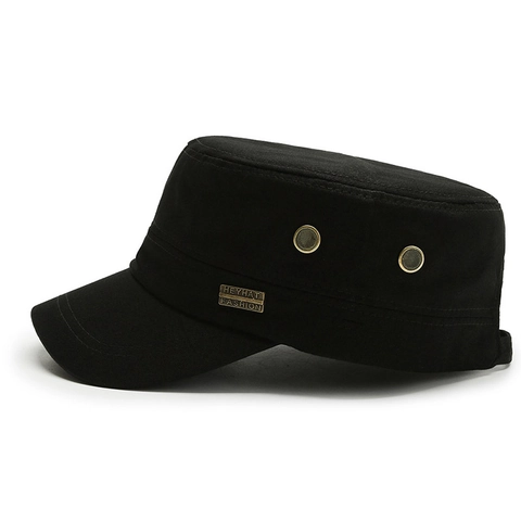 Mens Cadet Cap Βαμβακερό Επίπεδο Στρατιωτικό Καπέλο Ρυθμιζόμενο Vintage Εξωτερικού Χώρου Προστασία Από Τον Ήλιο