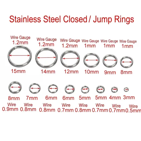 Stainless Steel Jump Rings Open And Closed Connectors For DIY Jewelry Making Bracelet Necklace Craft Accessories