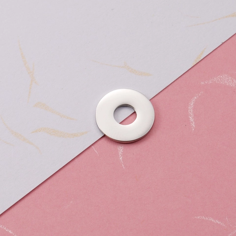 Dijes De Colgante De Anillo Redondo Acero Inoxidable 304 Circular Hueco Pulido Espejo Hallazgos Para Hacer Joyas DIY