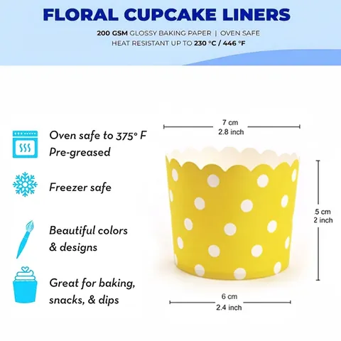 Hitzebeständige Fettbeständige Cupcake-Förmchen Gestreift Gepunktet Muffinförmchen PE-Beschichtetes Holzzellstoffpapier Backförmchen Für Party Hochzeit Kuchendekoration