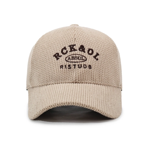 Vintage Corduroy Baseball Cap Letter Embroidery Adjustable Casual Outdoor Sun Hat For Men Women Autumn Winter