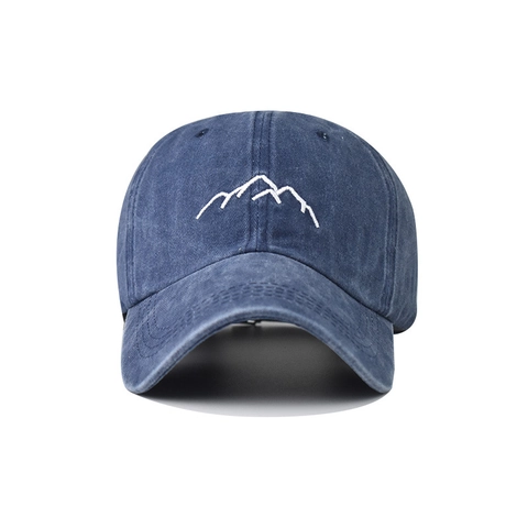 Berretto Da Baseball In Cotone Lavato Con Ricamo Montagna Cappello Da Sole All Aperto Vintage Per Uomo E Donna