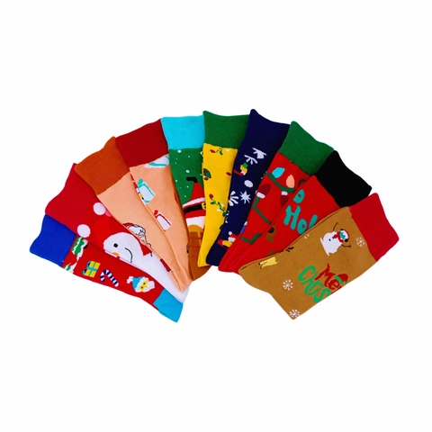 Unisex Weihnachtssocken Baumwolle Strick Socken Schneemann Elch Weihnachtsmann Muster Festliche Party Socken Große Größen Socken
