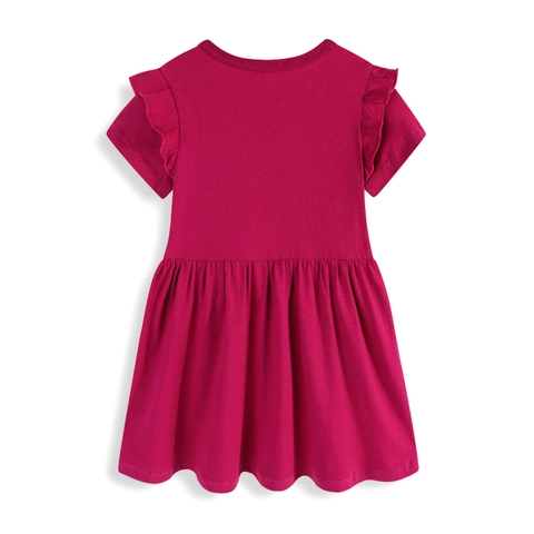 Vestito In Cotone Per Bambine Ricamo Ciliegia Manica Corta Con Volant Estate Casual Gonna Da Principessa