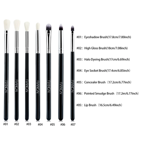 Professional Eye Makeup Brushes Synthetic Fiber Bristles Wood Handle Aluminum Tube Blending Eyeshadow Tools For Beginners