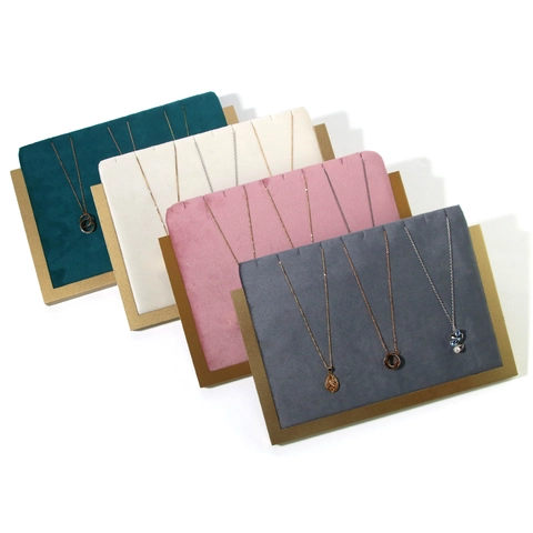 Supporto Per Display Per Collane In Velluto Legno Cornice In Metallo Dorato Organizzatore Di Pendenti Per Gioielleria Banco Elegante