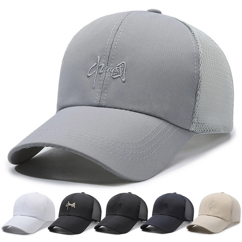Unisex Mesh Baseball Cap Breathable Summer Trucker Hat Adjustable Sun Protection Embroidery Outdoor Casual Retro Style