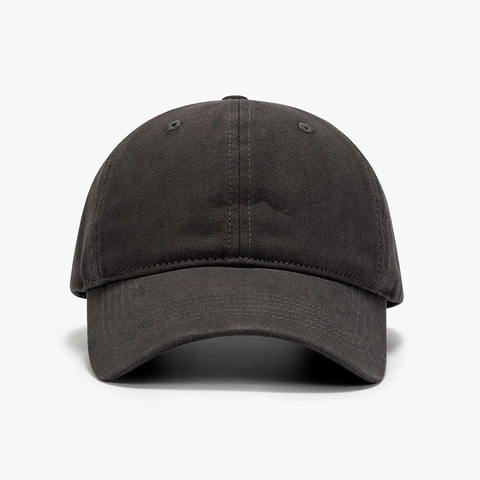 Gorra De Béisbol De Algodón Lavado Unisex Color Sólido Ajustable Transpirable Protección Solar Sombrero