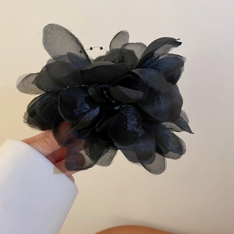 Hair Claw Clips With Feather Mesh Flower Bow Elegant Fashion Headwear Hair Accessories For Women Hair Styling Tools