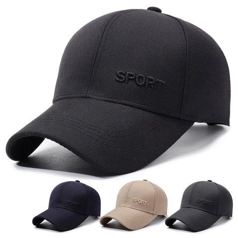 Baseball Kappe Polyester Baumwolle Sonnenschutz Outdoor Sport Verstellbar Lässig Hut Für Damen Herren SPORT Stickerei