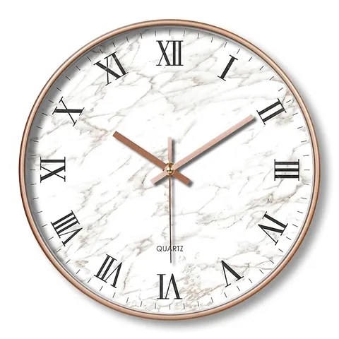 Wall Clock Silent Non Ticking Round Quartz Plastic Decorative For Living Room Bedroom Office Nordic Style